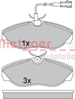 Metzger 1170665 - Bremžu uzliku kompl., Disku bremzes ps1.lv