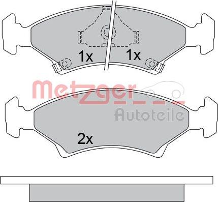 Metzger 1170666 - Bremžu uzliku kompl., Disku bremzes ps1.lv