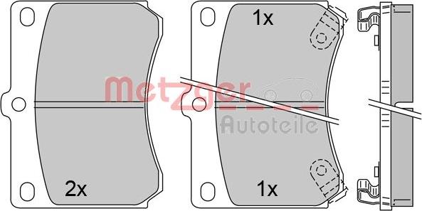 Metzger 1170661 - Bremžu uzliku kompl., Disku bremzes ps1.lv