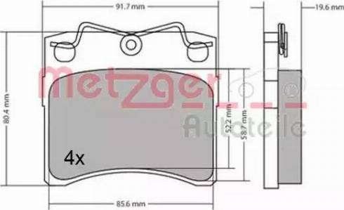 Metzger 1170663 - Bremžu uzliku kompl., Disku bremzes ps1.lv