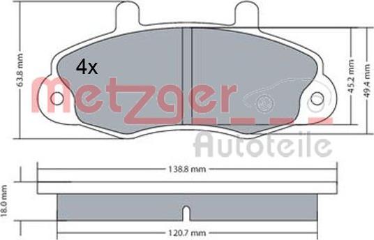 Metzger 1170604 - Bremžu uzliku kompl., Disku bremzes ps1.lv