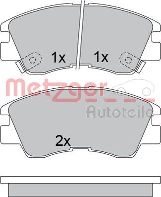 Metzger 1170600 - Bremžu uzliku kompl., Disku bremzes ps1.lv