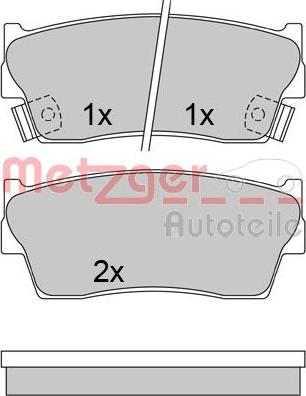 Metzger 1170601 - Bremžu uzliku kompl., Disku bremzes ps1.lv