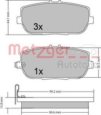 Metzger 1170617 - Bremžu uzliku kompl., Disku bremzes ps1.lv