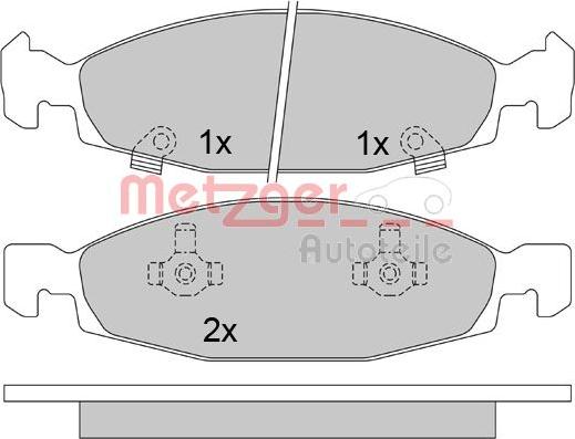 Metzger 1170631 - Bremžu uzliku kompl., Disku bremzes ps1.lv