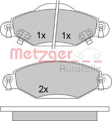 Metzger 1170632 - Bremžu uzliku kompl., Disku bremzes ps1.lv