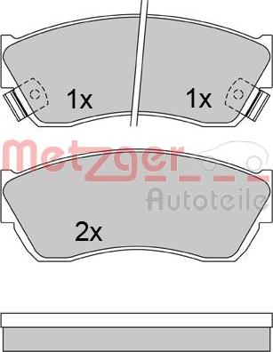 Metzger 1170625 - Bremžu uzliku kompl., Disku bremzes ps1.lv