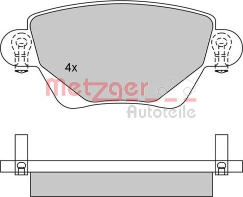 Metzger 1170096 - Bremžu uzliku kompl., Disku bremzes ps1.lv