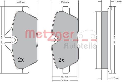 Metzger 1170055 - Bremžu uzliku kompl., Disku bremzes ps1.lv