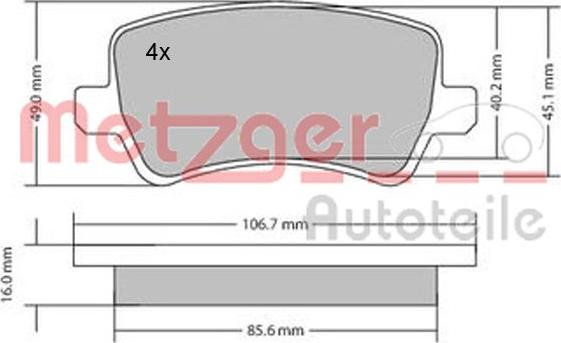 Metzger 1170056 - Bremžu uzliku kompl., Disku bremzes ps1.lv