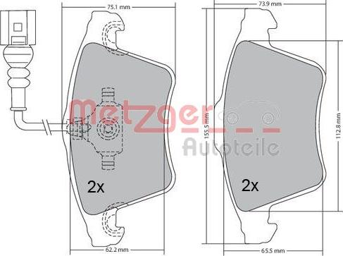 Metzger 1170068 - Bremžu uzliku kompl., Disku bremzes ps1.lv