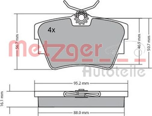 Metzger 1170067 - Bremžu uzliku kompl., Disku bremzes ps1.lv