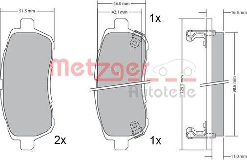 Metzger 1170017 - Bremžu uzliku kompl., Disku bremzes ps1.lv