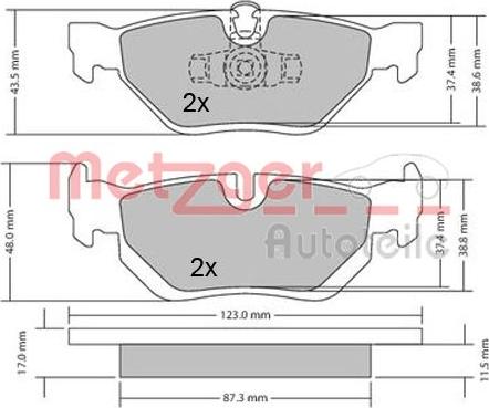 Metzger 1170031 - Bremžu uzliku kompl., Disku bremzes ps1.lv