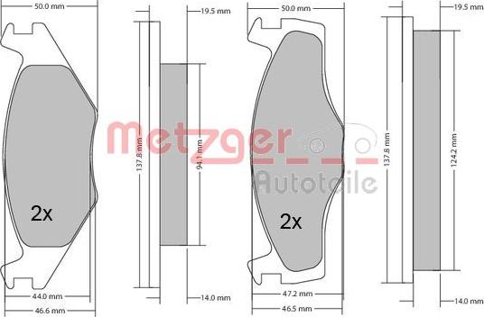 Metzger 1170033 - Bremžu uzliku kompl., Disku bremzes ps1.lv