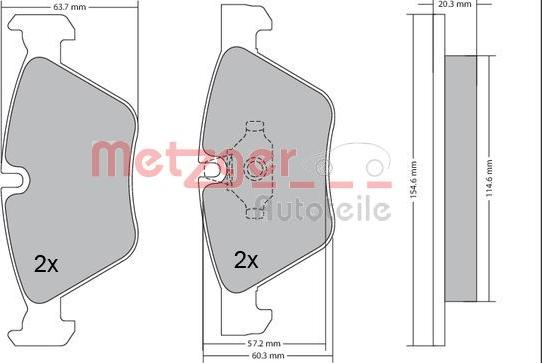 Metzger 1170078 - Bremžu uzliku kompl., Disku bremzes ps1.lv