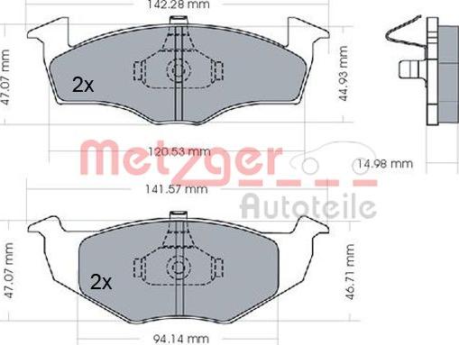 Metzger 1170072 - Bremžu uzliku kompl., Disku bremzes ps1.lv