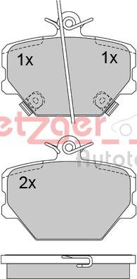 Metzger 1170077 - Bremžu uzliku kompl., Disku bremzes ps1.lv