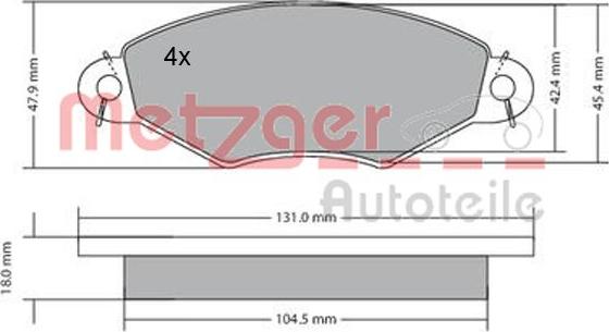 Metzger 1170199 - Bremžu uzliku kompl., Disku bremzes ps1.lv