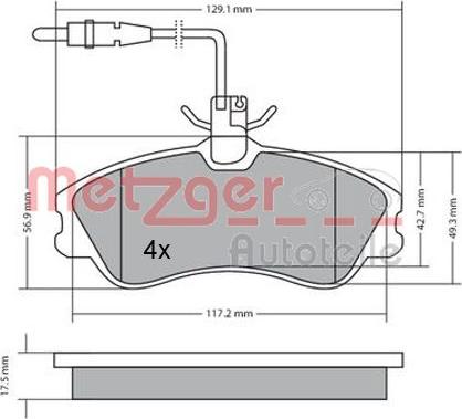 Metzger 1170150 - Bremžu uzliku kompl., Disku bremzes ps1.lv