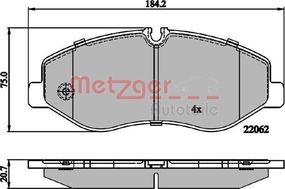 Metzger 1170895 - Bremžu uzliku kompl., Disku bremzes ps1.lv