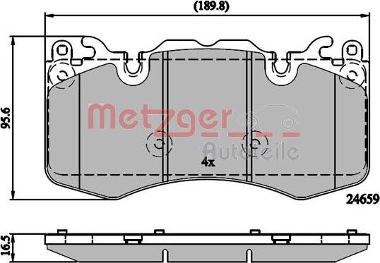 Metzger 1170890 - Bremžu uzliku kompl., Disku bremzes ps1.lv