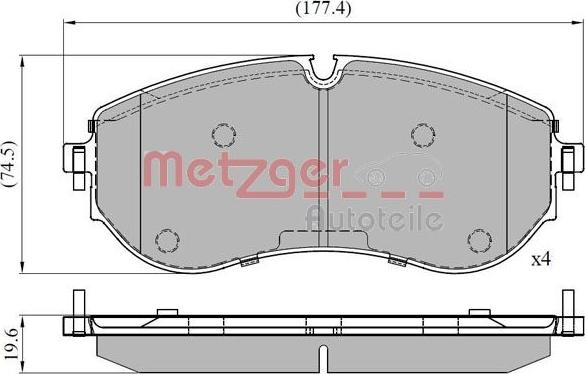 Metzger 1170898 - Bremžu uzliku kompl., Disku bremzes ps1.lv