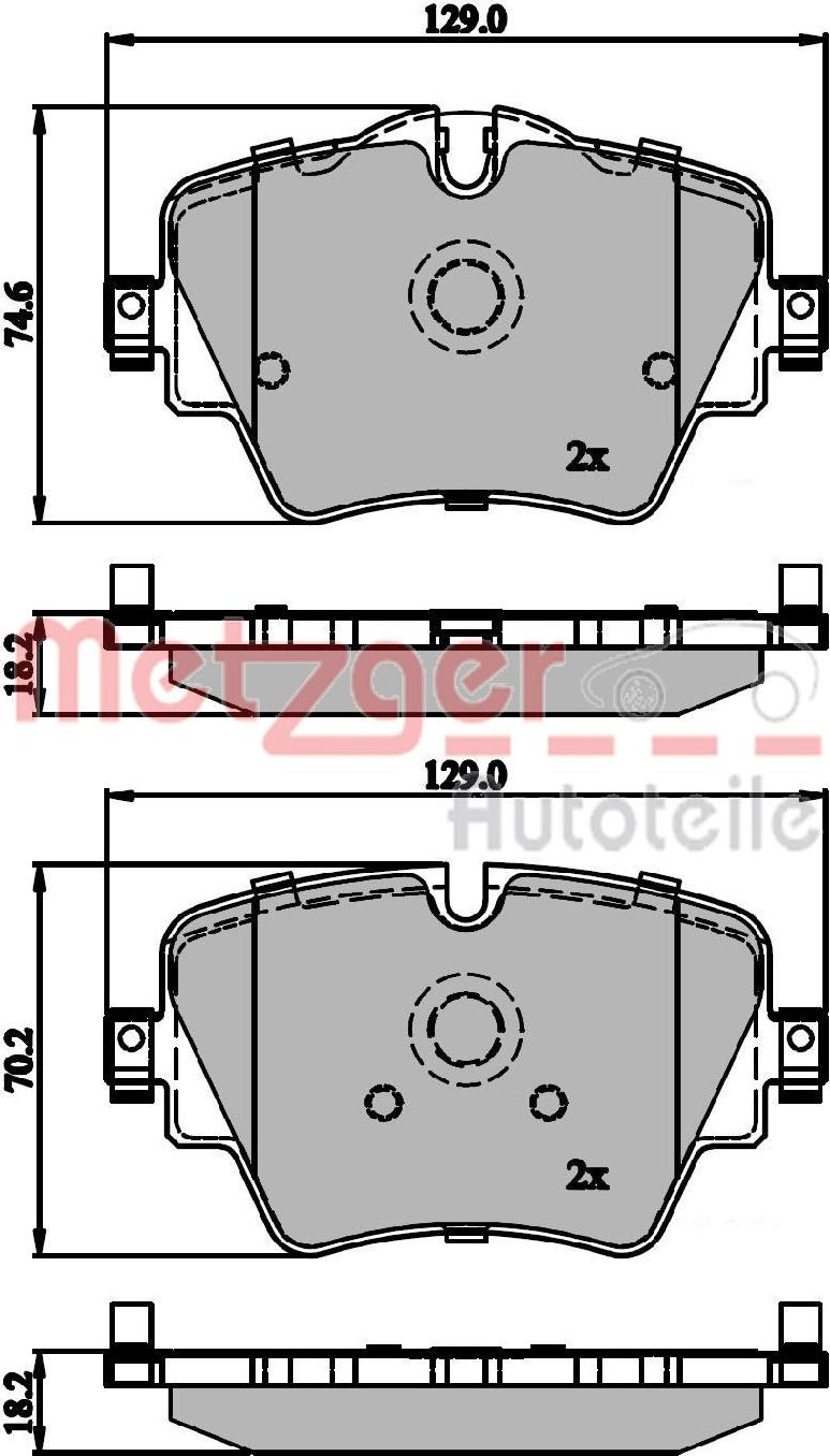 Metzger 1170845 - Bremžu uzliku kompl., Disku bremzes ps1.lv