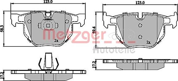 Metzger 1170843 - Bremžu uzliku kompl., Disku bremzes ps1.lv