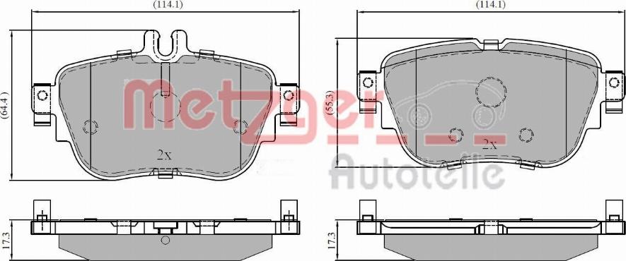 Metzger 1170847 - Bremžu uzliku kompl., Disku bremzes ps1.lv