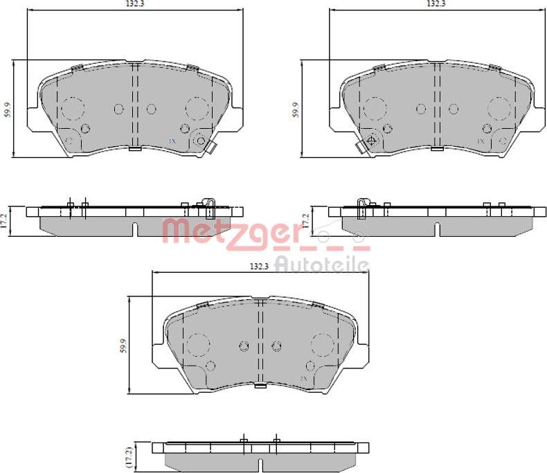 Metzger 1170817 - Bremžu uzliku kompl., Disku bremzes ps1.lv