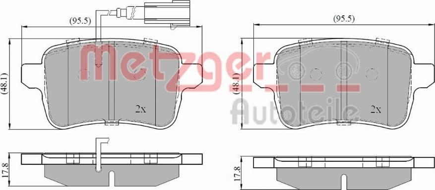 Metzger 1170839 - Bremžu uzliku kompl., Disku bremzes ps1.lv