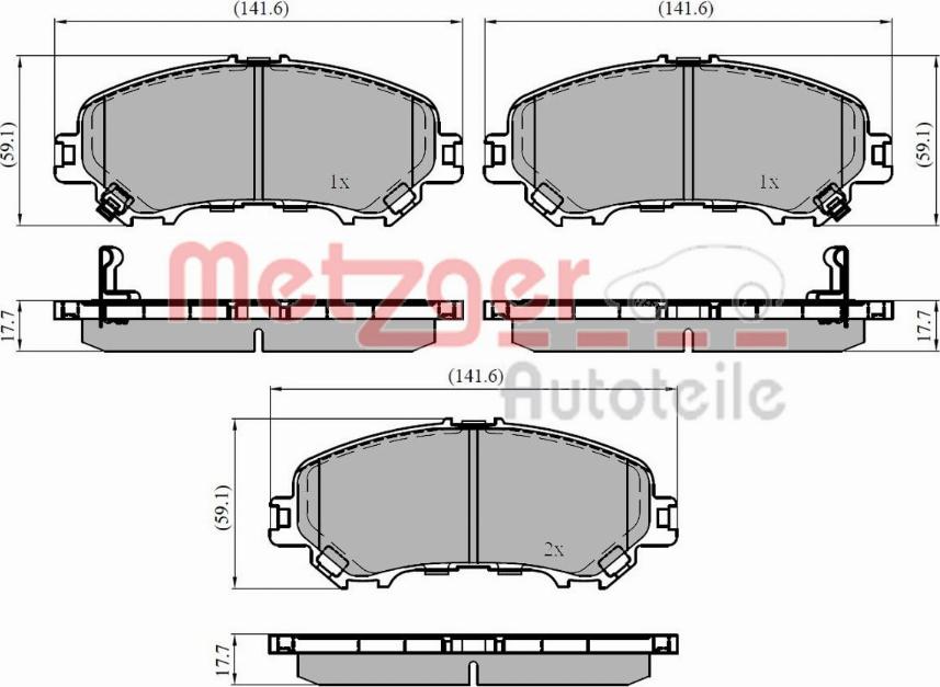 Metzger 1170835 - Bremžu uzliku kompl., Disku bremzes ps1.lv