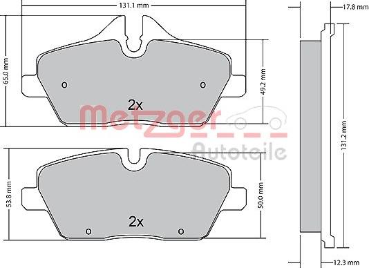 Metzger 1170826 - Bremžu uzliku kompl., Disku bremzes ps1.lv