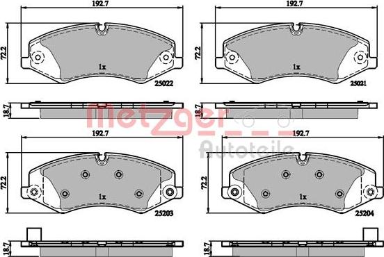 Metzger 1170879 - Bremžu uzliku kompl., Disku bremzes ps1.lv