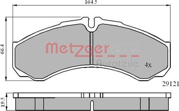 Metzger 1170874 - Bremžu uzliku kompl., Disku bremzes ps1.lv