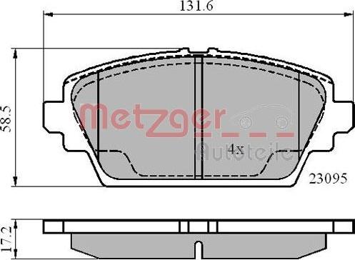 Metzger 1170870 - Bremžu uzliku kompl., Disku bremzes ps1.lv