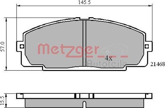 Metzger 1170872 - Bremžu uzliku kompl., Disku bremzes ps1.lv