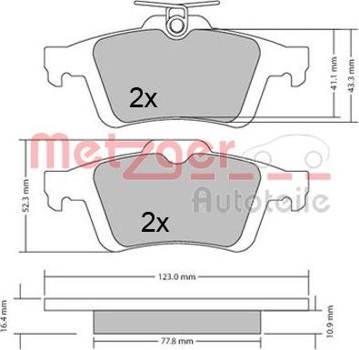 Metzger 1170343 - Bremžu uzliku kompl., Disku bremzes ps1.lv