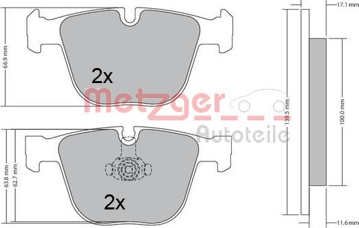 Metzger 1170356 - Bremžu uzliku kompl., Disku bremzes ps1.lv