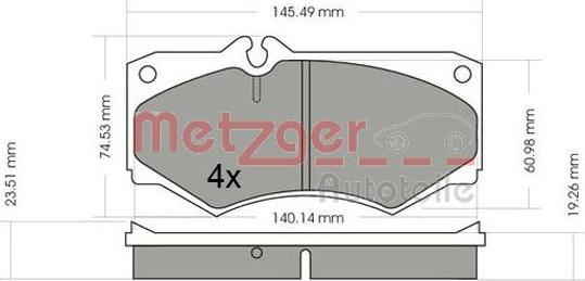 Metzger 1170351 - Bremžu uzliku kompl., Disku bremzes ps1.lv