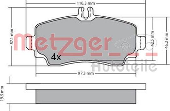 Metzger 1170353 - Bremžu uzliku kompl., Disku bremzes ps1.lv