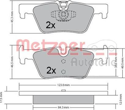 Metzger 1170368 - Bremžu uzliku kompl., Disku bremzes ps1.lv