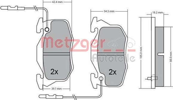 Metzger 1170309 - Bremžu uzliku kompl., Disku bremzes ps1.lv