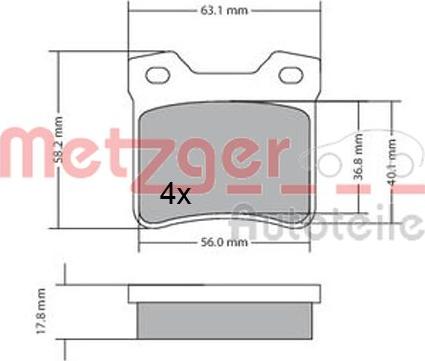 Metzger 1170310 - Bremžu uzliku kompl., Disku bremzes ps1.lv