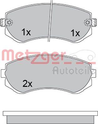 Metzger 1170317 - Bremžu uzliku kompl., Disku bremzes ps1.lv