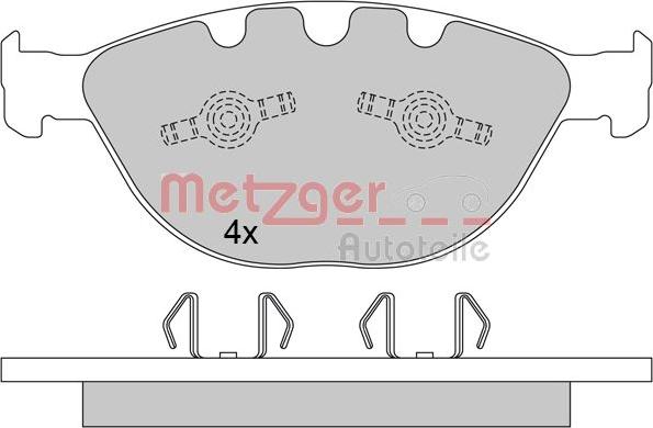 Metzger 1170380 - Bremžu uzliku kompl., Disku bremzes ps1.lv