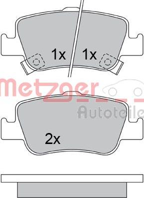 Metzger 1170334 - Bremžu uzliku kompl., Disku bremzes ps1.lv