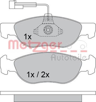 Metzger 1170338 - Bremžu uzliku kompl., Disku bremzes ps1.lv