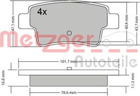 Metzger 1170333 - Bremžu uzliku kompl., Disku bremzes ps1.lv